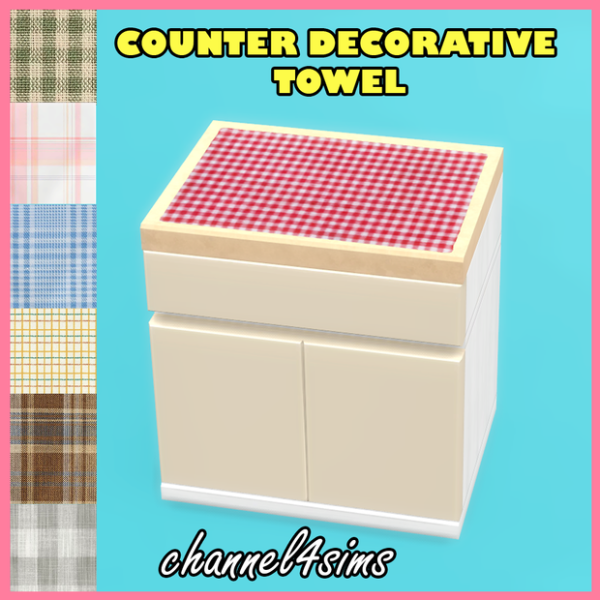 Maxis Match Counter Decorative Towel by simsfinds - The Sims 4 Custom Content