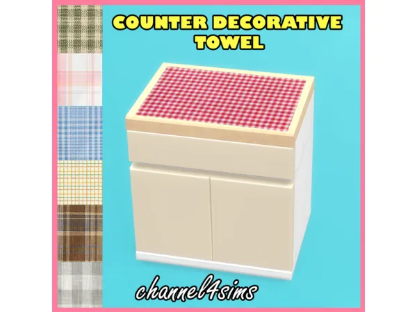 Maxis Match Counter Decorative Towel - The Sims 4 Custom Content