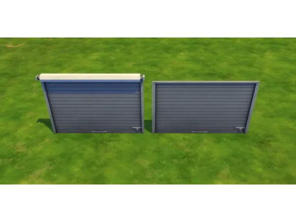 Maxis Match Full size garage doors from City Living by Xetto - The Sims 4 Custom Content