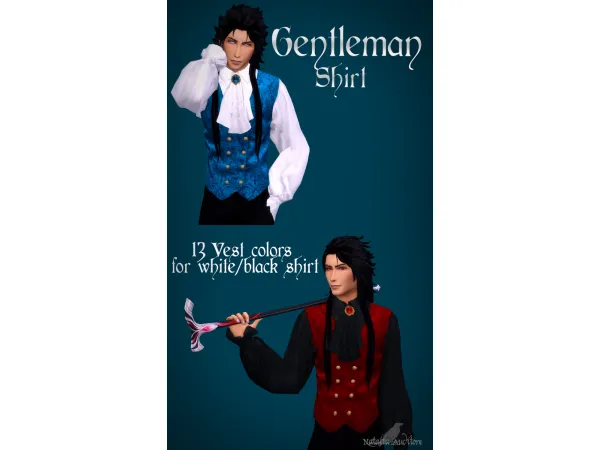 Alpha Gentleman Shirt - The Sims 4 Custom Content