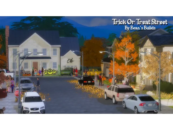 Alpha Trick Or Treat Street - The Sims 4 Custom Content
