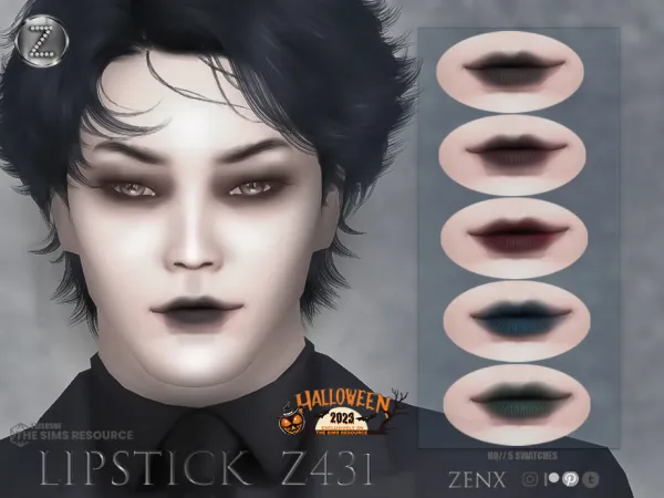 Alpha ZENX LIPSTICK Z431 - The Sims 4 Custom Content
