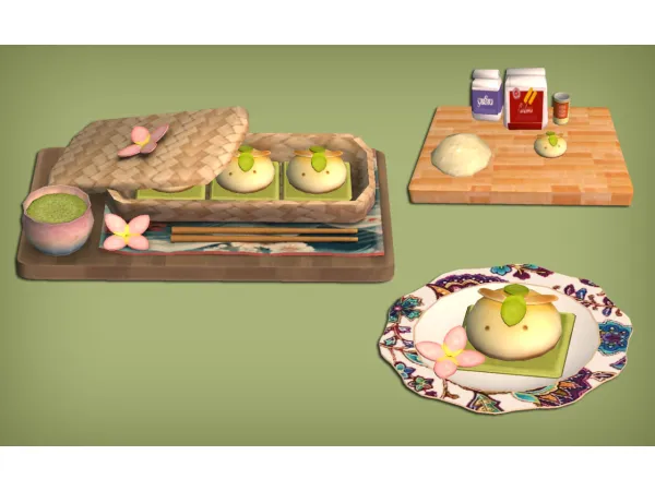 Zucchini Pie and Rabbit Wagashi Food for - The Sims 2 Custom Content