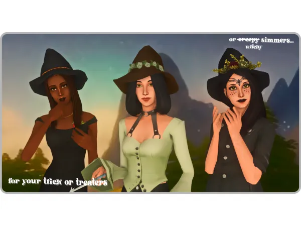 simblreen 2017 witch hats - The Sims 2 Custom Content