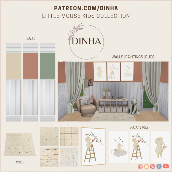 Alpha Little Mouse Kids Collection by dinhagamer - The Sims 4 Custom Content