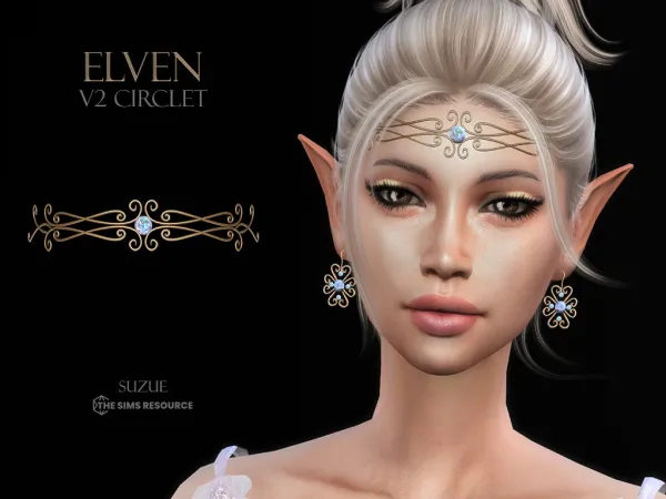 Alpha Elven V2 Circlet - The Sims 4 Custom Content