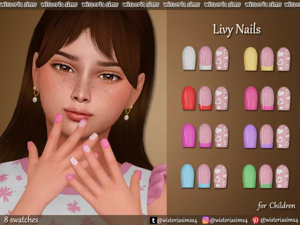Alpha Livy Nails for Children - The Sims 4 Custom Content