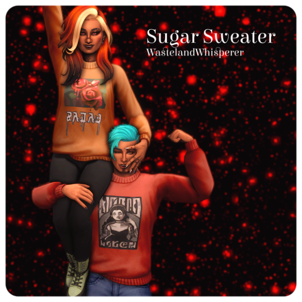 Maxis Match Sugar Sweater (w Graphic Overlays) by simsfinds - The Sims 4 Custom Content