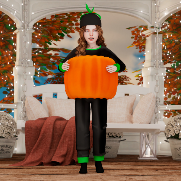 Mix Pumpkin Costume by simsfinds - The Sims 4 Custom Content