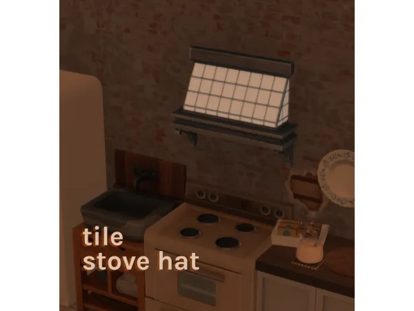 Maxis Match tile stove hat - The Sims 4 Custom Content