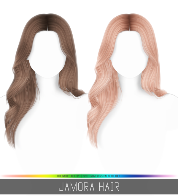 Alpha JAMORA HAIR by simsfinds - The Sims 4 Custom Content