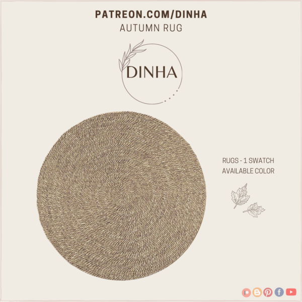 Mix Autumn Rug by dinhagamer - The Sims 4 Custom Content