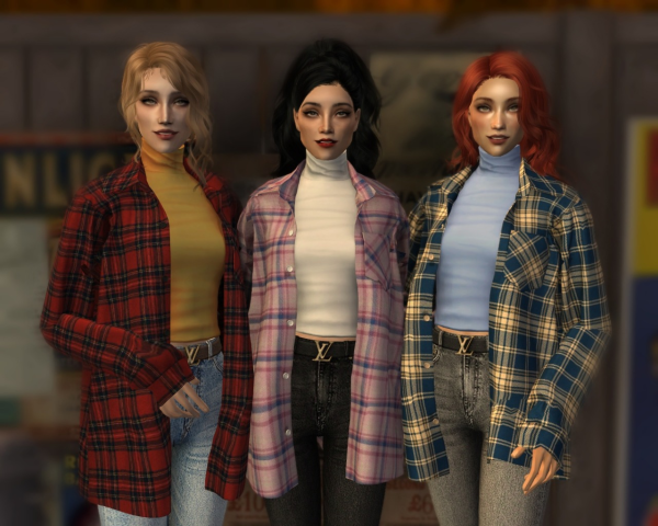 4t2 GorillaX3 Shirt Jacket Top by simsfinds - The Sims 2 Custom Content