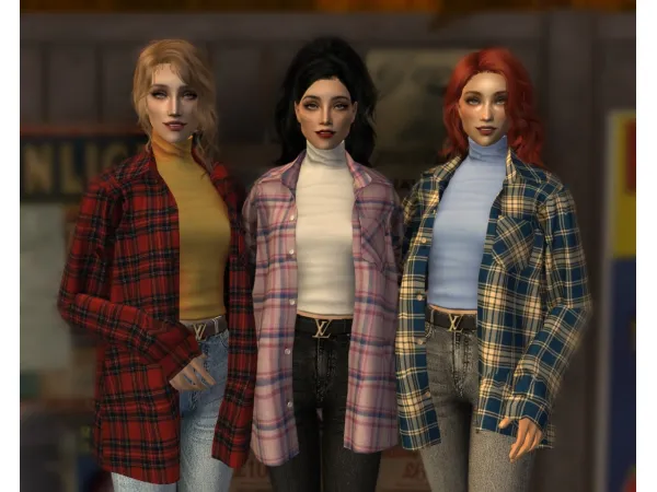4t2 GorillaX3 Shirt Jacket Top - The Sims 2 Custom Content