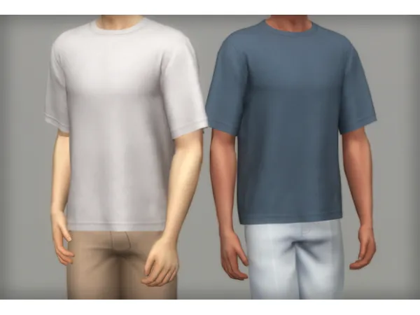 Maxis Match Basic Oversized T shirt v2 - The Sims 4 Custom Content