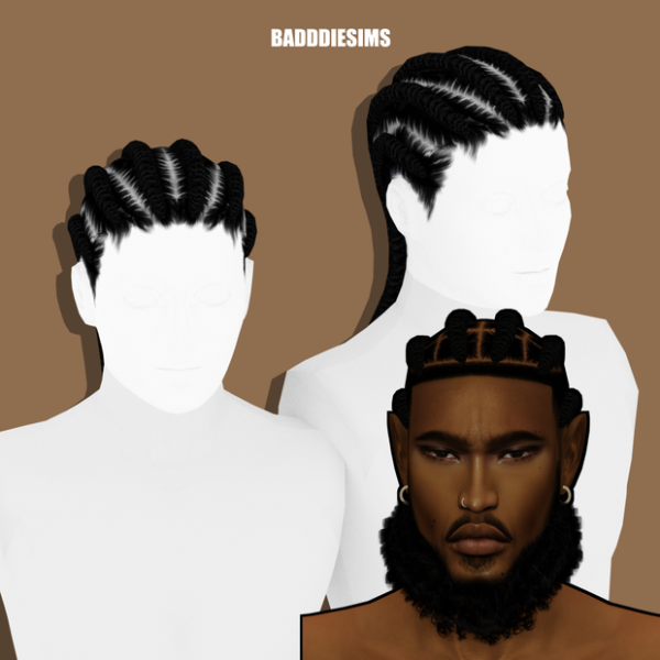 Alpha JULIUS HAIR by simsfinds - The Sims 4 Custom Content