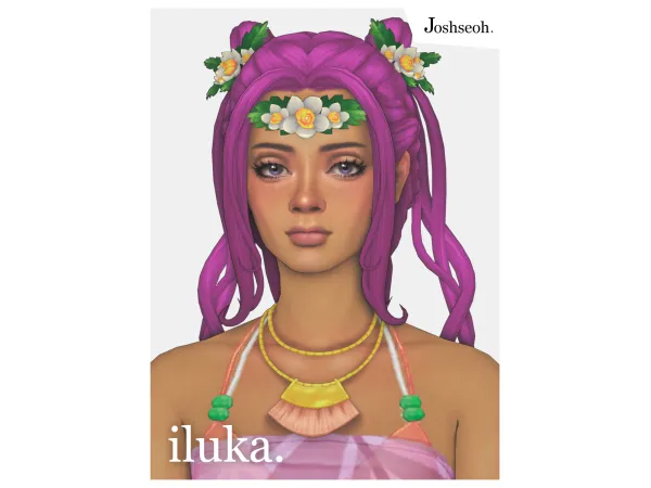 Maxis Match Iluka Hair Flower Acc - The Sims 4 Custom Content