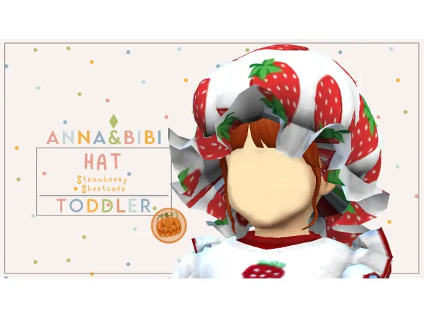 Alpha HAT Starwberry Shortcake AnnaBibi - The Sims 4 Custom Content