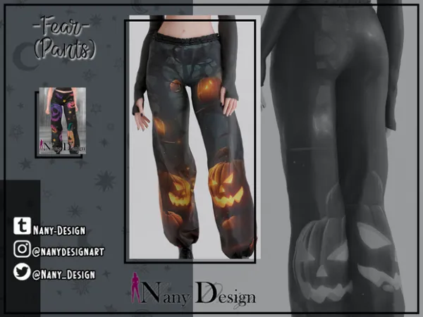 Alpha Fear Pants - The Sims 4 Custom Content