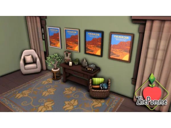 Maxis Match Arches National Park Simlish Poster by zhepomme - The Sims 4 Custom Content