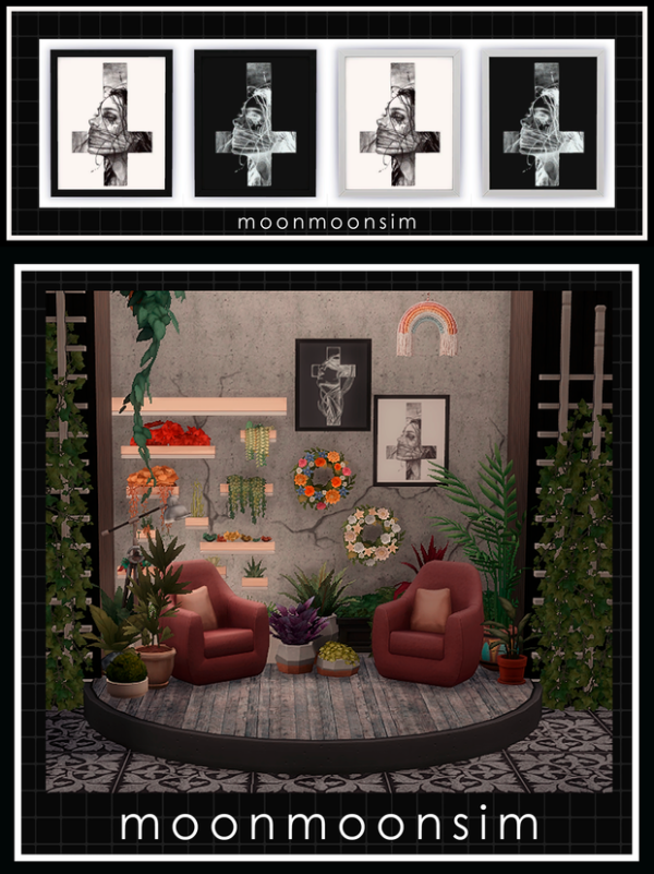 Alpha Tattoo Art Print N2 by simsfinds - The Sims 4 Custom Content
