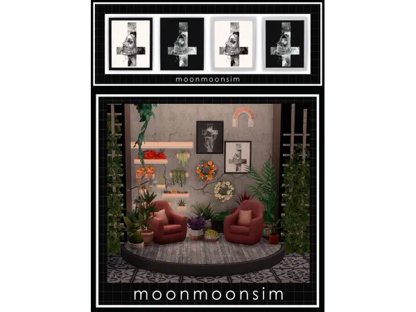 Alpha Tattoo Art Print N2 - The Sims 4 Custom Content