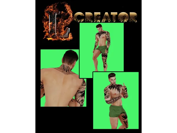 Mix tattoo body 6 - The Sims 4 Custom Content