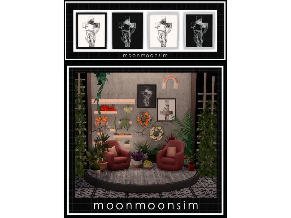 Alpha Tattoo Art Print N1 - The Sims 4 Custom Content