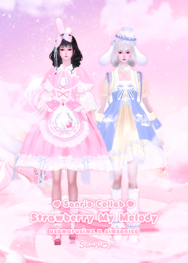Alpha Sanrio Collab Strawberry My Melody by simsfinds - The Sims 4 Custom Content