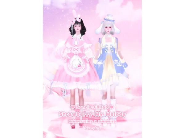Alpha Sanrio Collab Strawberry My Melody - The Sims 4 Custom Content