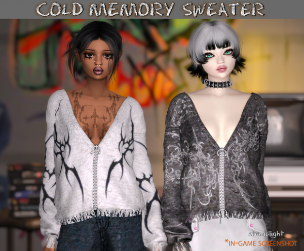 Alpha Cold Memory Sweater by simsfinds - The Sims 4 Custom Content