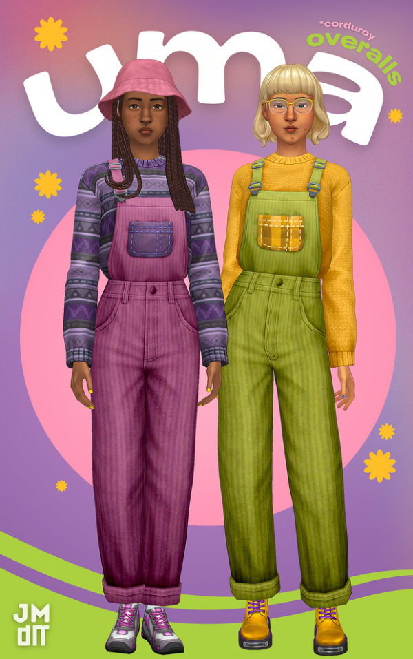 Maxis Match UMA OVERALLS by simsfinds - The Sims 4 Custom Content