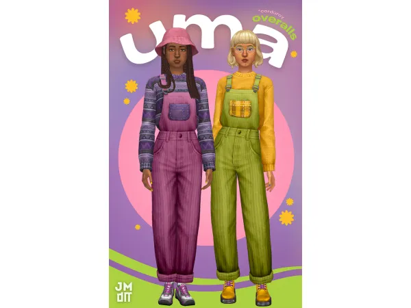 Maxis Match UMA OVERALLS - The Sims 4 Custom Content