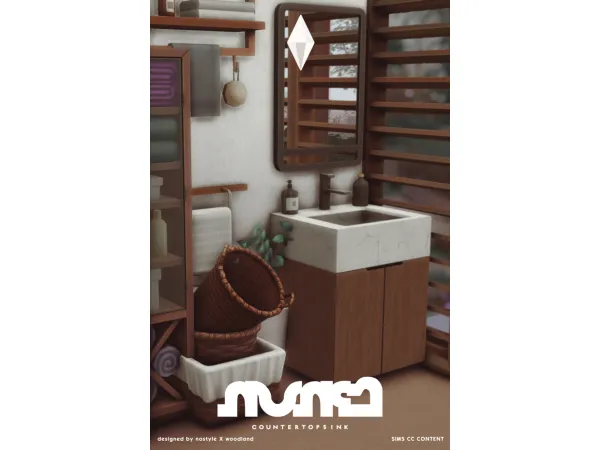 Maxis Match Nonie Counter Top Sink - The Sims 4 Custom Content