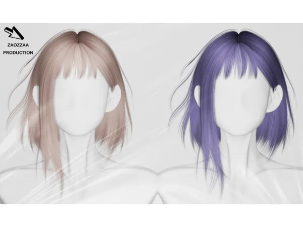 Alpha [ZAO]Thirty Nine Hair by simsfinds - The Sims 4 Custom Content