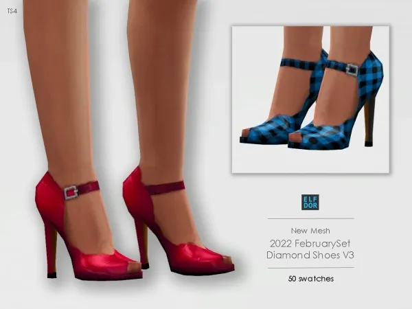 Maxis Match Diamond Shoes V3 - The Sims 4 Custom Content