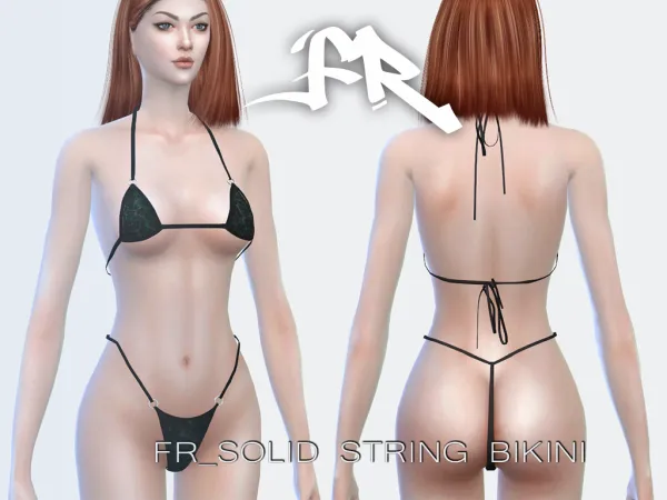 Mix FR_Solid String Bikini - The Sims 4 Custom Content