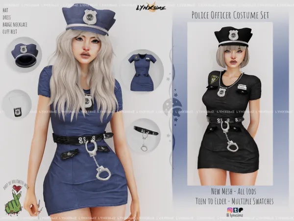 Alpha Police Officer Costume - The Sims 4 Custom Content
