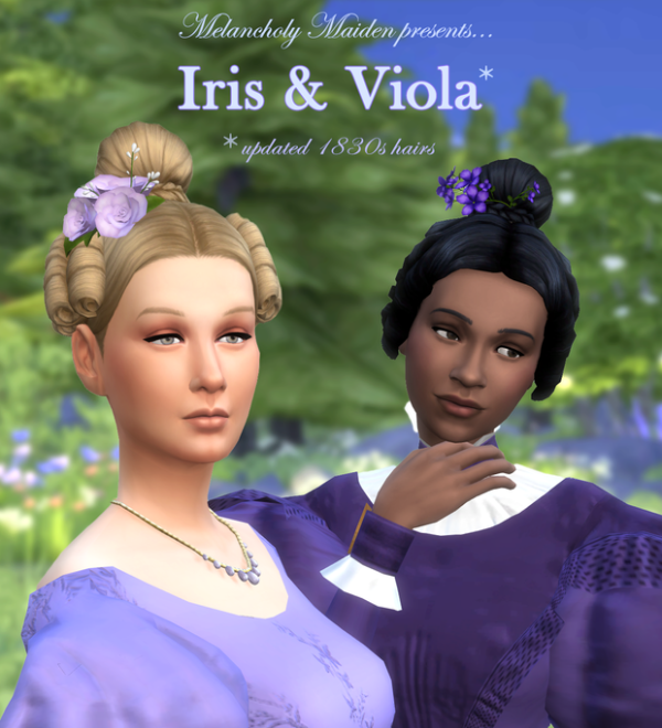 Maxis Match 1830s Hairs Redux by simsfinds - The Sims 4 Custom Content