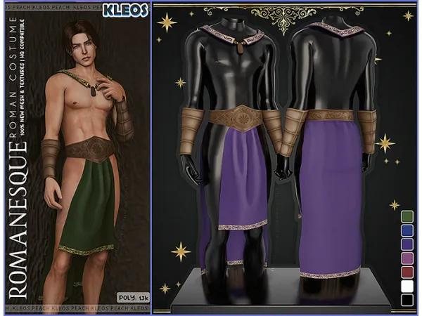 Alpha Romanesque Roman Costume - The Sims 4 Custom Content