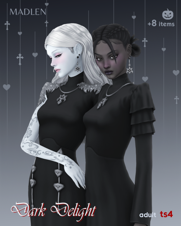 Mix Dark Delight Set by simsfinds - The Sims 4 Custom Content