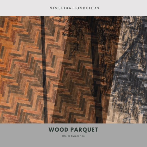 Alpha Wood Parquet by simsfinds - The Sims 4 Custom Content