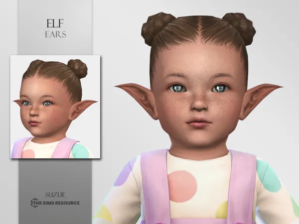 Alpha Elf Ears Infant V2 - The Sims 4 Custom Content