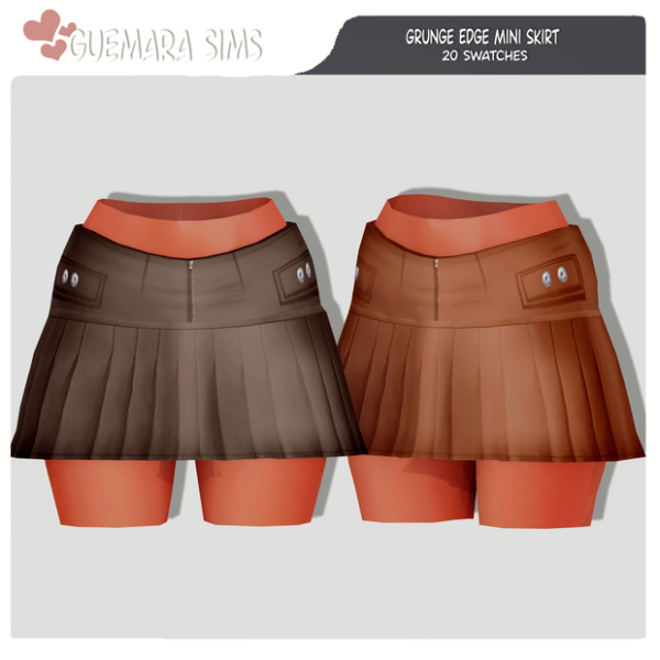 Alpha Grunge Edge Mini Skirt by simsfinds - The Sims 4 Custom Content