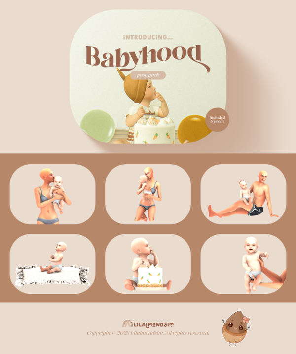 Mix Babyhood pose pack with infants by simsfinds - The Sims 4 Custom Content