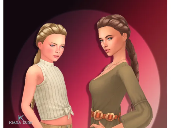 Maxis Match Sunshine Braid UPDATE - The Sims 4 Custom Content