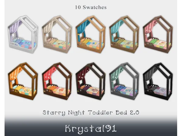 Maxis Match Starry Night Toddler Bed 20 - The Sims 4 Custom Content