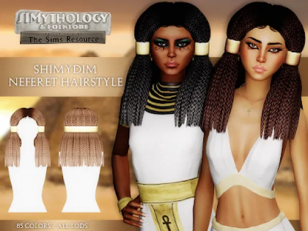 Alpha SIMYTHOLOGY NEFERET HAIR HEADBAND - The Sims 4 Custom Content