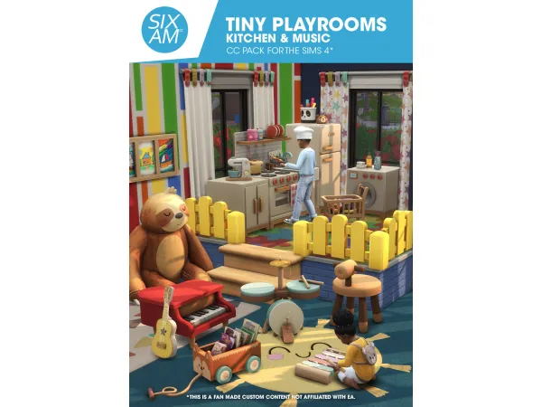 Maxis Match Tiny Playrooms Kitchen and Music ( Pack for ) - The Sims 4 Custom Content
