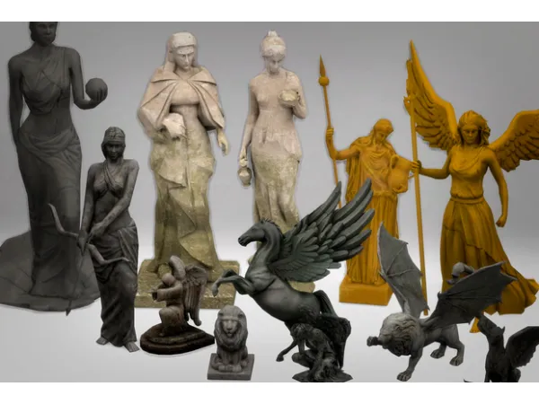 Alpha CLUTTER statues - The Sims 4 Custom Content